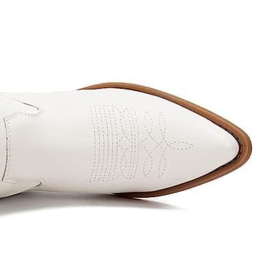 GLOBALWIN White Cowboy Boots for Women Knee High Boots Western Embroidered Cowgirl Boots 8M - Image 6