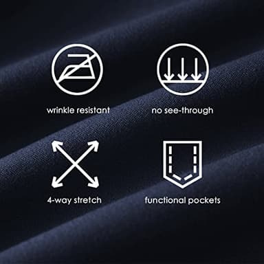 Willit 28" Women's Yoga Dress Pants Bootcut Stretch Work Slacks Office Business Casual Pants Belt Loops 4 Pockets Petite Navy Blue S - Image 5