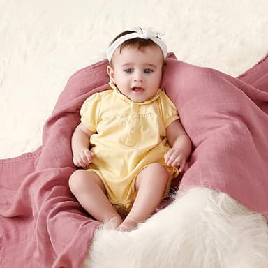 LITTLE SPUD Muslin Swaddle Blankets, Large Receiving Blankets for Boys and Girls, 4-Pack Soft and Breathable Swaddle Wrap for Newborn, 47 x 47 inches (Pink Series) - Image 4