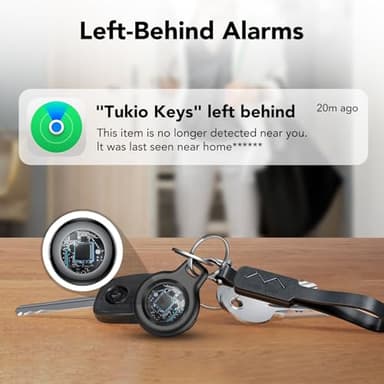 2025 New [Apple MFi Certified] (iOS Only) Air Tracker Tags-4 Pack, Bluetooth Tracker for Apple Find My, Replaceable Battery, Key Finder and Item Locator Smart Tag for Keys, Bags, Luggage, Pets, Wallet - Image 5