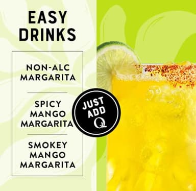 Q SPICY MANGO MARGARITA MIX with Real Key Limes, Mangos & Organic Agave - Ideal for Cocktails & Mocktails - Real Ingredients, Perfectly Balanced - 90 Calories per Serving - 7.5 Fl Oz Cans (Pack of 24) - Image 7