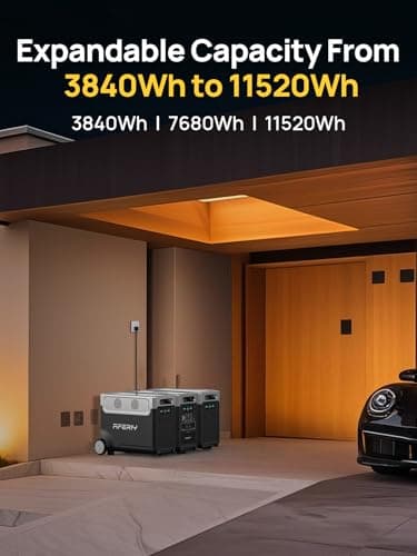 AFERIY 3840Wh Portable Power Station,120V AC Outlets x 5,2.5H Fast Charge,3600W LiFePO4 Battery Power Station,Solar Generator for Home Use,Outdoor Camping,Power Outage,Camping,RV,Emergencies - Image 6