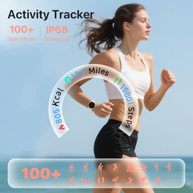 DIVElink Smart Watch(Answer/Make Call)2025 Smart Watches for Men Women 100+Sports Mode Fitness Tracker with Heart Rate/Sleep Monitor/Pedometer/Calories IP68 Waterproof Activity Tracker for Android/iOS - Image 4