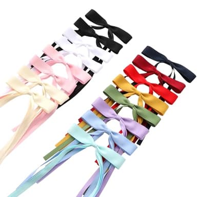 WORTL 16 PCS Hair Bows for Women,Hair Ribbon Hair Bows With Long Tail,Hair Bow Clips Hair Barrettes for Women Accessories - Image 6
