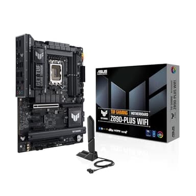 ASUS TUF Gaming Z890-PLUS WiFi Z890 LGA 1851 ATX Motherboard, Intel® Core™ Ultra Series 2 Ready, Advanced AI PC-Ready, 16+1+2+1 Stages, DDR5, PCIe® 5.0, Thunderbolt™ 4 Type-C®, 4X M.2, Wi-Fi 7, 2.5Gb - Image 1