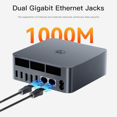 Beelink EQR5 Mini PC,AMD Ryzen 7 5825U Processor(8C/16T,up to 4.5GHz),32GB DDR4 RAM 500GB NVMe PCIE3.0x4 SSD,Mini Computer Support 4K Dual Screen Display/Dual LAN/WiFi 6/BT5.2/USB 3.0 - Image 7