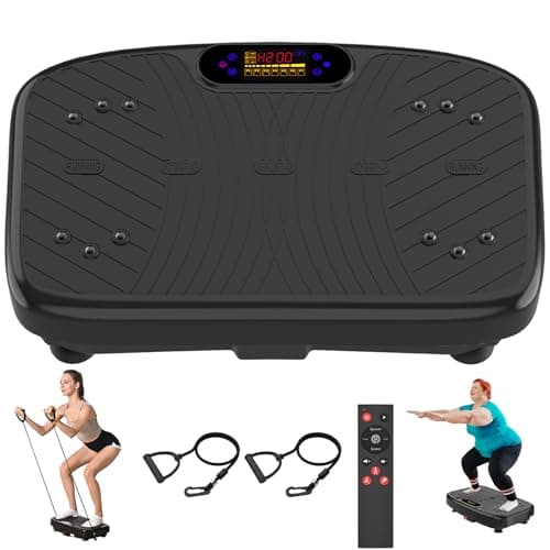 Vibration Plate Exercise Machine, Vibration Plate Platform for Lymphatic Drainage, 200 Adjustable Speeds Power Shaping Vibrating Plate Helps Weight Loss, Shaping, Max Weight 450 Lbs(Black) - Image 1