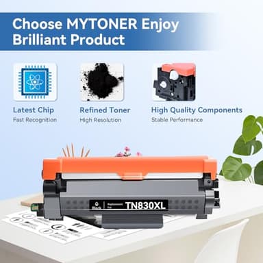 MYTONER TN830XL Toner for Brother Printer Replacement for Brother TN830XL TN-830 TN830 XL Toner High Yield for DCP-L2640DW MFC-L2820DW XL HL-L2405W HL-L2400D HL-L2460DW HL-L2465DW HL-L2480DW, 2Black - Image 6
