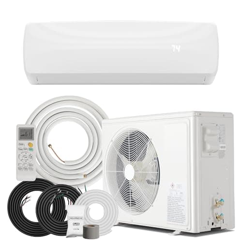 Manastin 18000BTU Mini Split Air Conditioner & Heater with Inverter, 19 SEER2 𝟐𝟑𝟎𝐕 Energy Saving AC Unit Cools Rooms up to 1250 Sq. Ft, Complete Installation Kit - Image 1