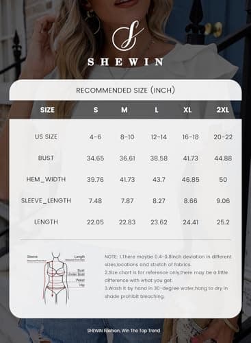 SHEWIN Plus Size Tops for Women 2025 Ruffle Short Sleeve Tee Shirts Casual Slim Fit Orange 2XL - Image 4