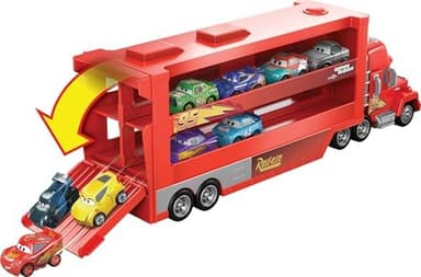 Mattel Disney Pixar Cars Mini Mack Racers Hauler & 1 Toy Car, Transporter Truck Holds 18 Minis, Collectible Set - Image 6