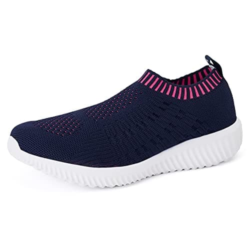 TIOSEBON Women's Athletic Walking Shoes Casual Mesh-Comfortable Soft Light Weight Work Sneakers 10 US Navy - Image 1