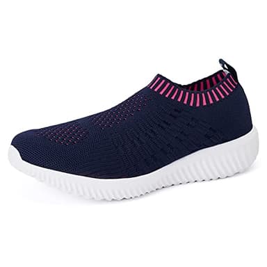 TIOSEBON Women's Athletic Walking Shoes Casual Mesh-Comfortable Soft Light Weight Work Sneakers 10 US Navy - Image 1