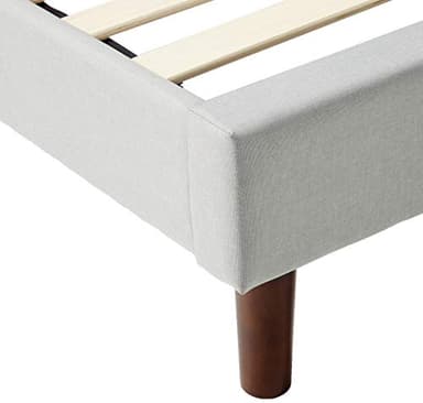 ZINUS Shalini Upholstered Platform Bed Frame, Mattress Foundation, Wood Slat Support, No Box Spring Needed, Easy Assembly, Light Grey, Full - Image 12