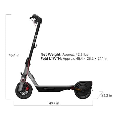 Segway Ninebot F3 Electric Scooter, 20 MPH w/ 44-Mile Range, 10" Tubeless Tires, Front Hydraulic & Rear Elastomer Suspension, UL2271/2272 Certified - Image 10