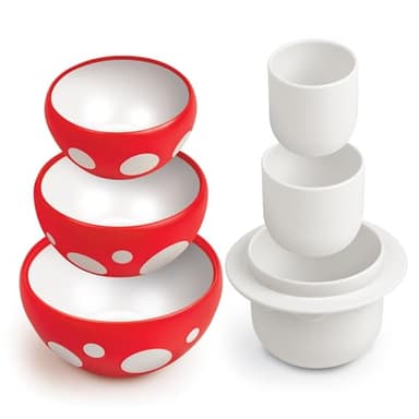 Genuine Fred Nesting Mushroom Measuring Cups, Set of Fun and Functional Kitchen Measuring Tools, Space-Saving Design with Unique Mushroom Shape - Image 2
