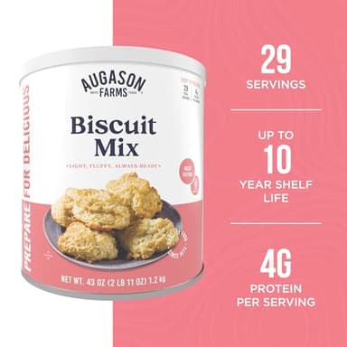 Buttermilk Biscuit Mix Can Emergency Food Supply, 29 Servings, 10 Year Shelf Life - Biscuit Mix Just Add Water and Baking Powder - Image 3