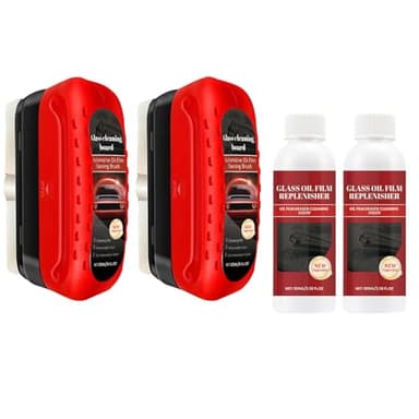 Gelmalls Glass Cleaner- Professional Grade Windshield Brushes with Clean Degreaser for Auto Windows - Removes Oil Film and Coating with Ease. Improves Clarity and Visibility - Image 1