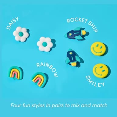 Ten Little Splash Sandal Rainbow Charms for Kids, 2-Pack Silicone Shoe Charms for Boys and Girls - Image 7