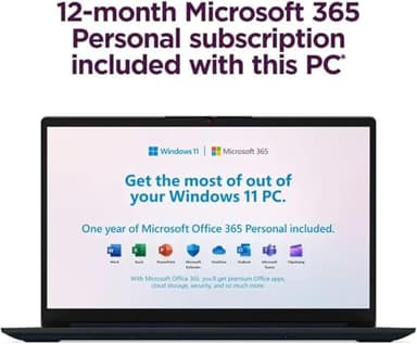 Lenovo IdeaPad 15.6 inch Laptop Computer with Microsoft 365 Home and Business • 36GB RAM • 1TB PCIe SSD • Intel Core • Wi-Fi 6 • 11HR Battery • 1TB Cloud Storage • Windows 11 • WOWPC Recovery USB - Image 2