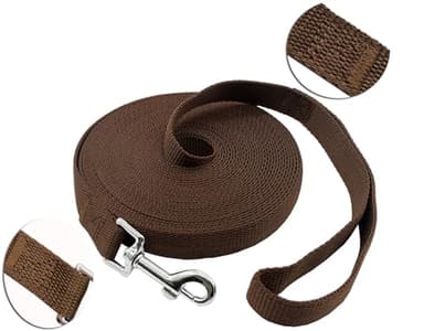 PETGOGO 15ft 20ft 30ft 40ft 50ft Long Dog/Puppy Lead Obedience Recall Training Dog Leashes for Small Medium Dogs Camping, Training, Play, or Backyard (Brown, 1" x 40FT) - Image 2