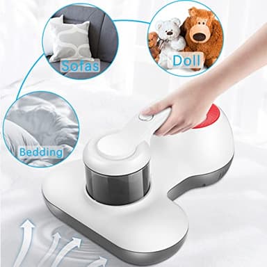 Mattress Vacuum Cleaner, Handheld UV Bed Vacuum Cleaner 16KPa & 12800 Vibrations Per/Min Upgraded Effectively Clean Up Bed, Pillows, Cloth Sofas, Carpets and Ther Fabric Surfaces - Image 10