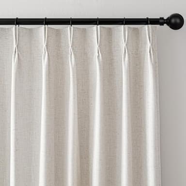 MYSKY HOME Linen Blackout Curtains 96 inches 2 Panels Set Pinch Pleated 100% Room Darkening for Living Room Bedroom Thermal Insulated Light Block Window Drapes Width 40", 2 PCs - Image 2