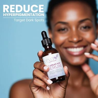 Eva Naturals Azelaic Acid Serum for Face – Niacinamide, Hyaluronic Acid, Vitamins A+C+E – Redness Relief, Dark Spots, Uneven Skin Tone, Texture, Pores, Topical Booster for Clearer, Smoother Skin, 2oz - Image 7