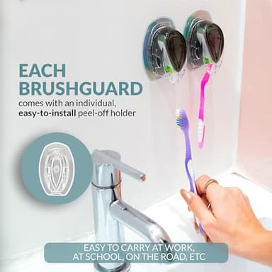 BRUSHGUARD Toothbrush Protector, Cap and Holder - Hygienic Storage Cover​ - Image 4