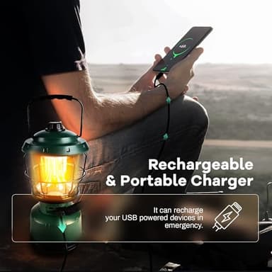 LED Camping Lantern, Rechargeable Batteries Powered Lanterns 2500LM, Water Resistant Emergency Lantern for Power Outage, Hurricane, Hiking - Image 3