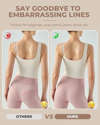 BAMBOO COOL Women's Thongs Seamless Moisture-Wicking Breathable Underwear High Stretchy Mid Waisted Panties Tagless 6 Pack - Image 5