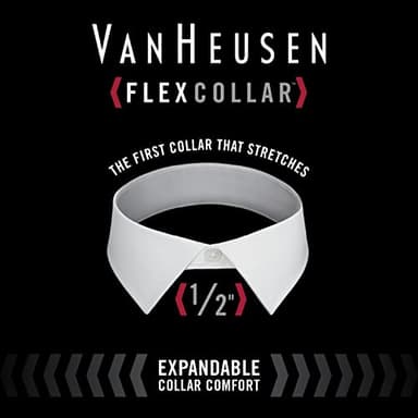Van Heusen Men's Dress Shirt Regular Fit Flex Collar Stretch Solid Shirt, Black, 17" Neck 34"-35" Sleeve (X-Large) - Image 5