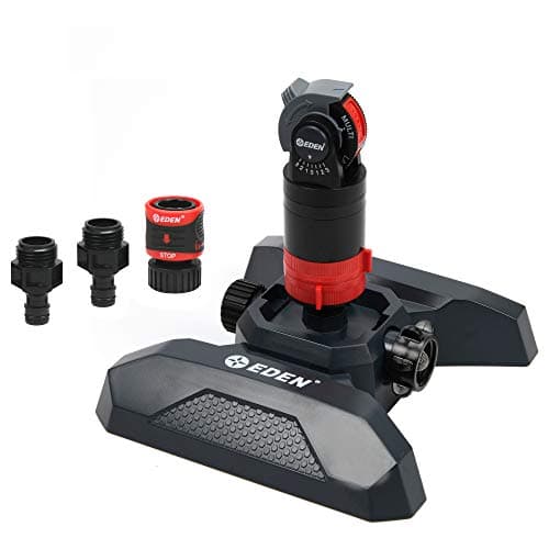 Eden 94124 Multi Pattern Turbo Gear Drive Sprinkler Plus Misting System, with Quick Connect Set, 360 Degree Coverage - Image 1