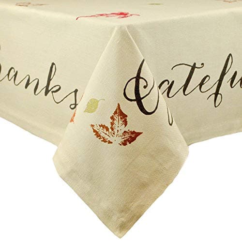 DII Rustic Autumn Leaves Kitchen Collection Thanksgiving & Fall Table Décor, Tablecloth, 60x84 - Image 1