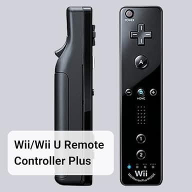 Wii Remote with Motion Plus - Wireless Bluetooth Game Controller - Official Wii and Wii U Compatible - 2 Pack (Renewed) (Black) - Image 2