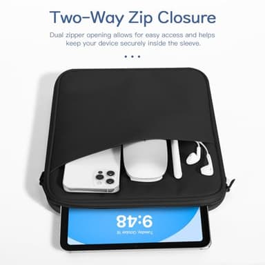 Dadanism 9-11 Inch Tablet Sleeve Bag Carrying Case for iPad (A16) 11th Gen 11", iPad 10th Gen 10.9" Air 5/4, i-Pad Air/Pro 11", i-Pad 9/8/7th, Galaxy Tab A9+ Plus 11", Remarkable 2 10.3", Black - Image 6