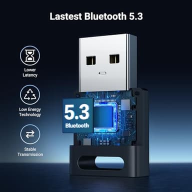 UGREEN USB Bluetooth 5.3 Adapter for PC, Plug & Play for Windows 11/10/8.1, Bluetooth Receiver & Transmitter for Keyboard/Mouse/Headphone/Speakers/Printer - Image 2
