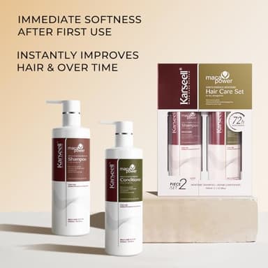 Karseell Collagen Hair Treatment Repair Conditioning, Shampoo and Conditioner Set for Dry Damaged Hair All Hair Types 16.9floz + 16.9floz - Image 4