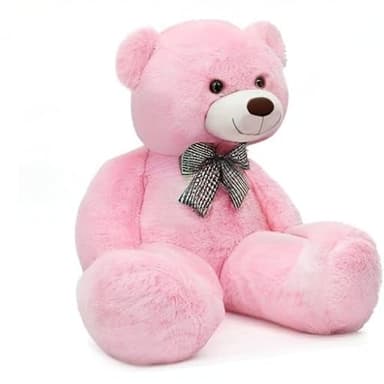 MorisMos Bow Tie Giant Teddy Bear 4 Feet, 47inch Classic Stuffed Animals Plush, Daughter Girlfriend Birthday Gift, Party Fover, Pink - Image 7