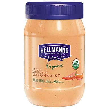 Hellmann's Organic Mayonnaise 6 Count Spicy Chipotle Mayo Condiment and Sandwich Spread 15 oz - Image 1