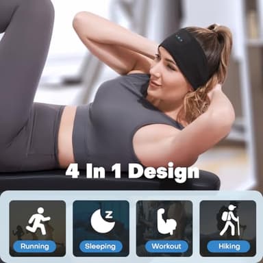 Sleep Headphones Bluetooth Headband for Side Sleeper 2-Pack, 14H Playtime, Wireless Headband Headphones with HD Stereo Speakers for Workout,Running,Yoga, Ideal Gifts for Men, Women, Teens - Image 3