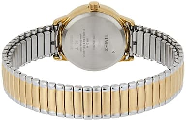 Timex Women's Easy Reader 25mm Watch – Two-Tone Case White Dial with Extra-Long Two-Tone Expansion Band - Image 4