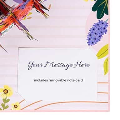 Paper Love 3D Floral Arrangement Pop Up Card, Gift for Birthday, Wedding, Anniversary, Thank You, Get Well, All Occasion or Just Because - 5" x 7" Cover - Includes Envelope and Note Tag - Image 6