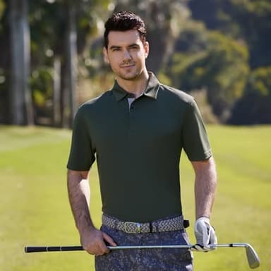 Mens Golf Shirt Short and Long Sleeve Moisture Wicking Dry Fit Performance Solid Casual Pique Golf Polo Shirts for Men - Image 5