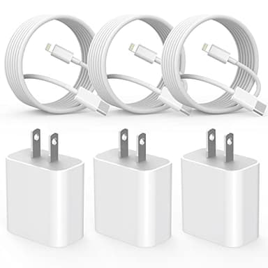 Fast Charger iPhone,i Phone Charge Cable,3Pack iPhone Charger Fast Charging 6Foot Phone Charging USB C Charge Adapter 6FT Type C to Lightning Cable for iPhone 14 Pro Max/14 Plus/13/12 Mini/11/10/XS/SE - Image 1