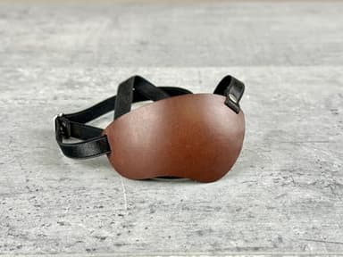 Premium Handmade Leather Eye Patch with Soft Foam Padding, Adult Eye Patch for Men and Women for Lazy Eye Therapy, Cosplay, and Pirate Costume (Brown, Left) - Image 2