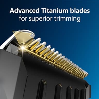 Philips Norelco Multigroom 7000 Series, All-in-One Trimmer, Beard Trimmer and Hair Clipper, 23-Piece Men's Grooming Kit for Beard, Face, Nose, Ear, Body, with Titanium Blades, Travel Pouch, MG7970/49 - Image 4
