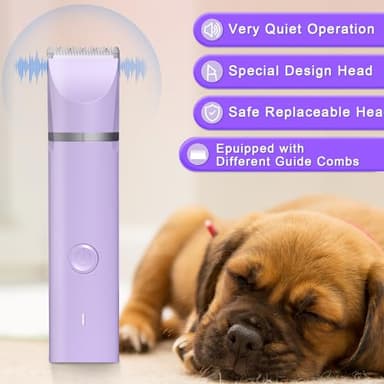 Veeconn Dog Grooming Clippers Kit-Electric Rechargeable Cat Trimmer Tools-Cordless Quiet Pet Nail Paw Grinder-4 in 1 Multifunctional Low Noise Shaver-Razor for feet Face Ears Toenail Eye - Image 3