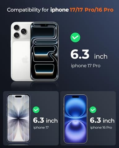 LK 2 Pack for iPhone 17/17 Pro / 16 Pro Screen Protector Tempered Glass, Military Grade Shatterproof [Auto Dust-Elimination, 0 Dust & Bubbles] Anti-Scratch, Max Coverge Screen Protector - Image 2