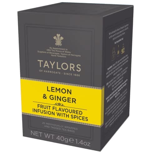 Taylors of Harrogate Lemon & Ginger Herbal Tea, 20 Count - Image 1